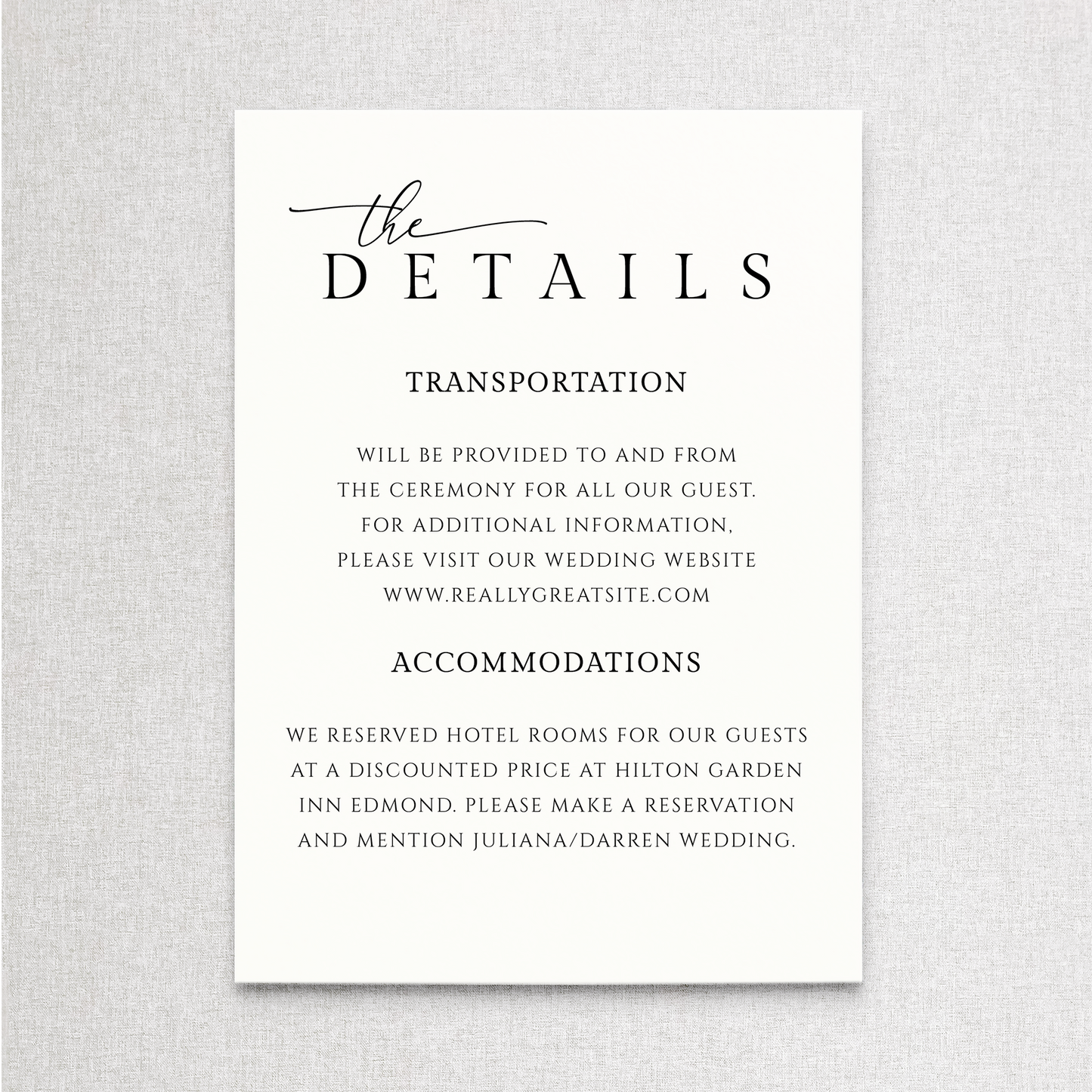 Modern Romance | Details Details Card