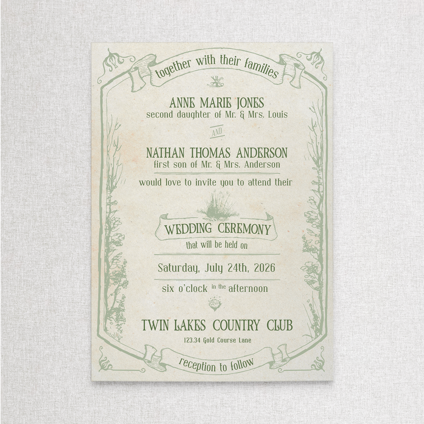Whimsical Forest | Invitation Wedding Suite