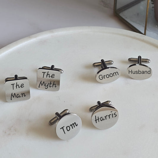 Personalized Stainless Steel Cufflinks