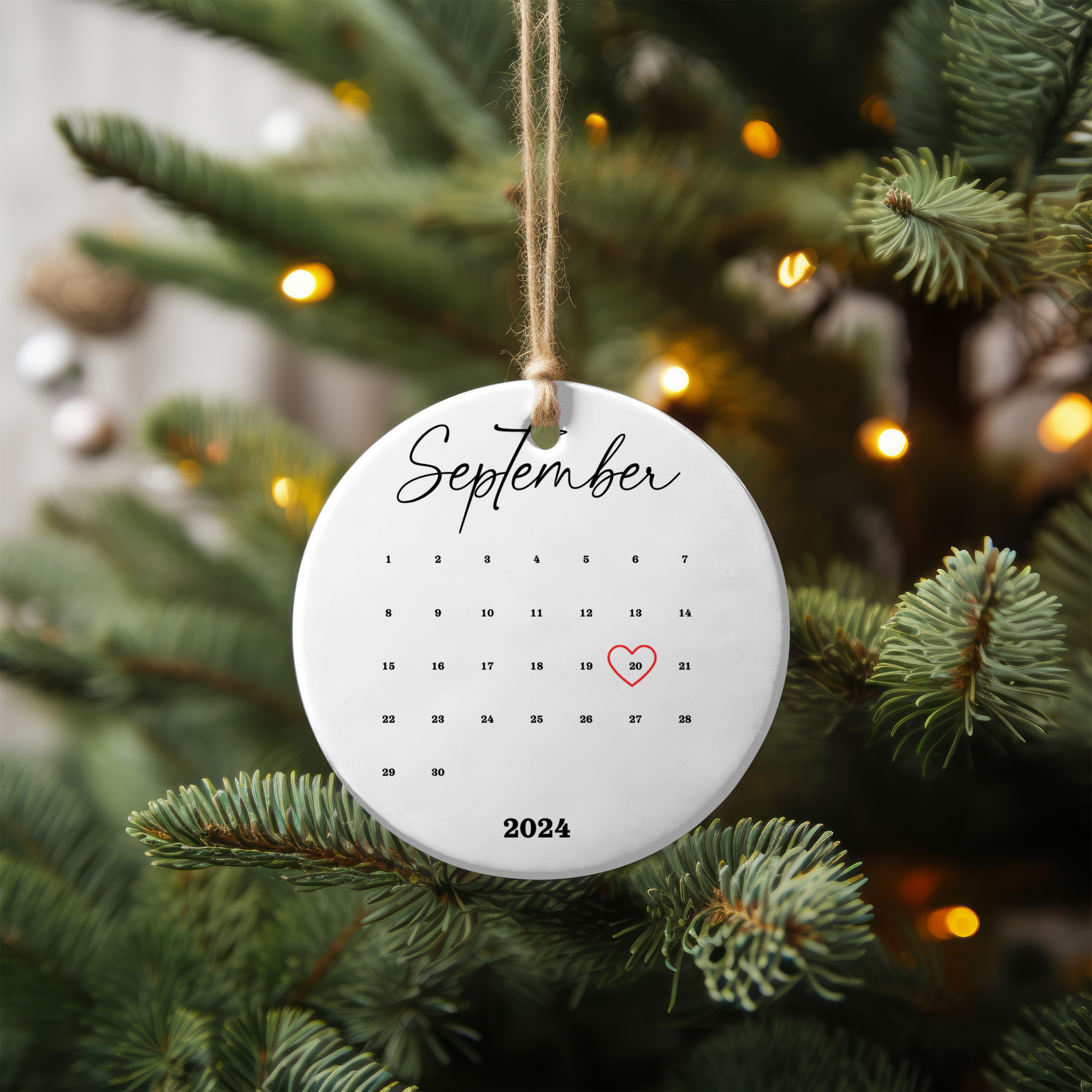 First Christmas Married Custom Calendar Ornament Holiday Ornament