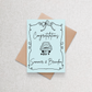 Congratulations Personalized Wedding Card - Custom Color & Text