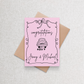 Congratulations Personalized Wedding Card - Custom Color & Text