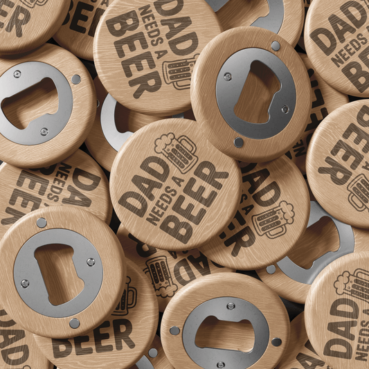 Dad Needs a Beer | Bamboo Bottle Opener Bottle Opener