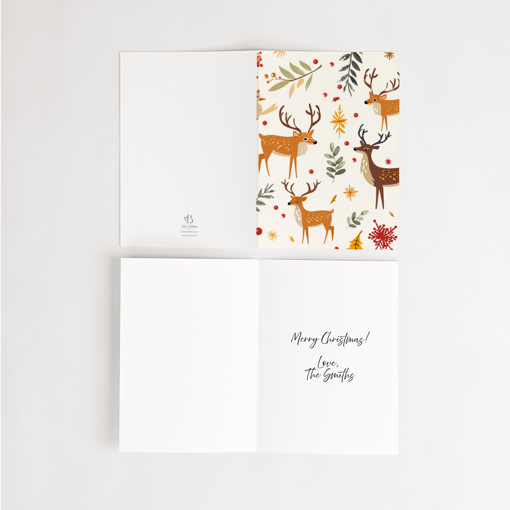 Deer | Custom Christmas Card Greeting Card