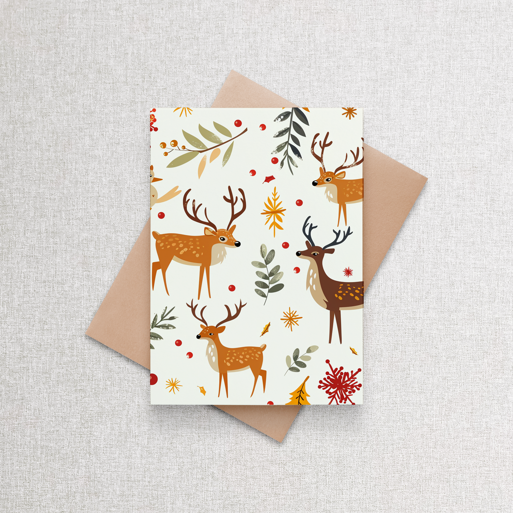 Deer | Custom Christmas Card Greeting Card