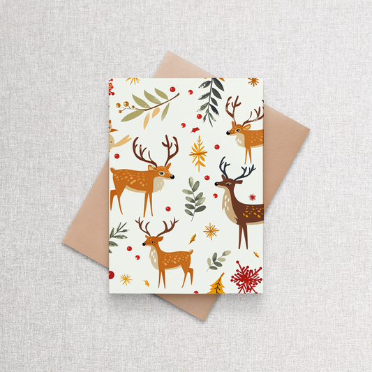 Deer | Custom Christmas Card Greeting Card