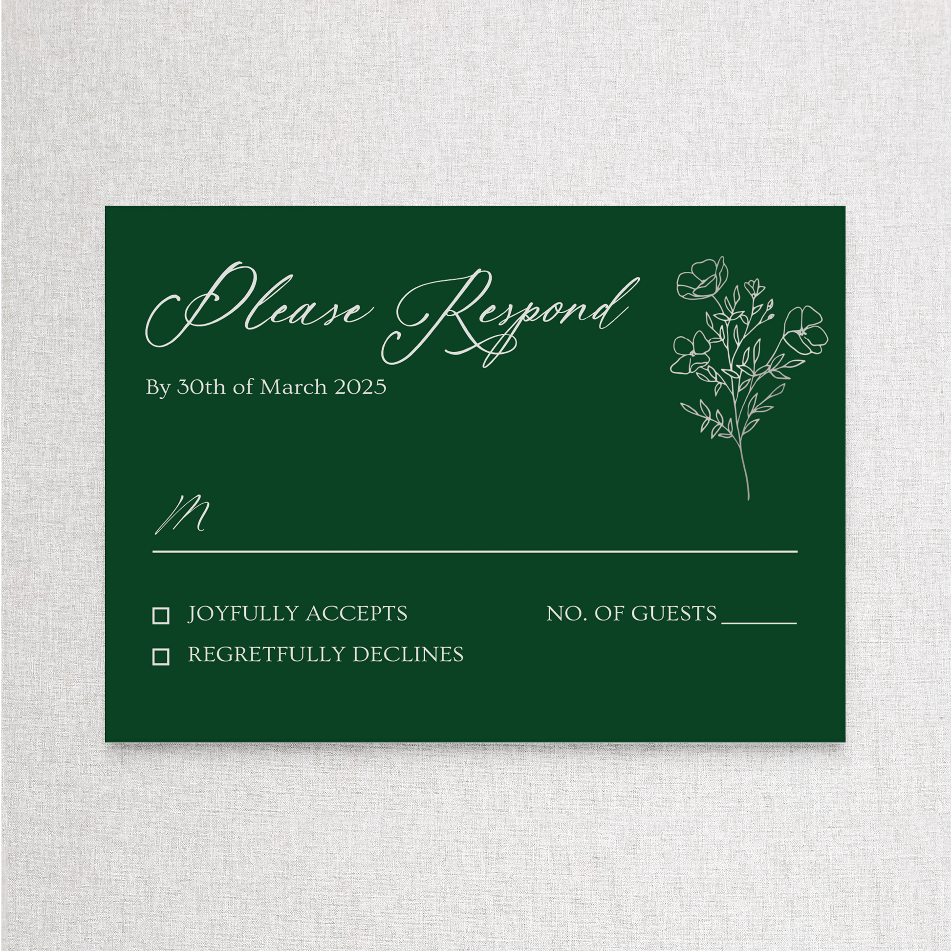 Enchanted Forest Silver | RSVP RSVP Card