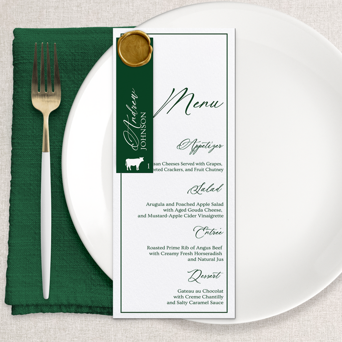 Enchanted Forest | Wedding Menu & Place Card