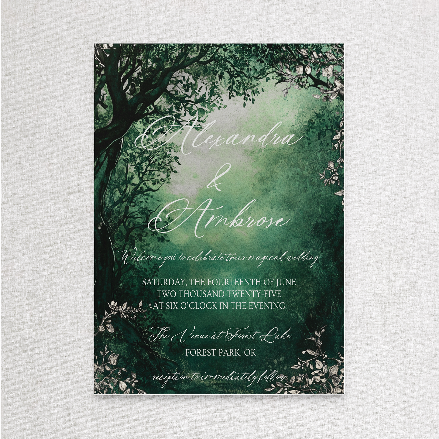 Enchanted Forest Silver | Invitation
