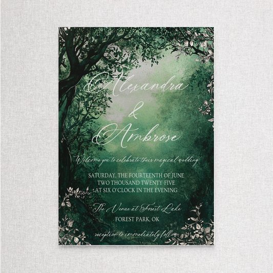 Enchanted Forest Silver | Invitation
