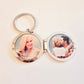 Double Photo Locket Keychain personalized keychain engraved