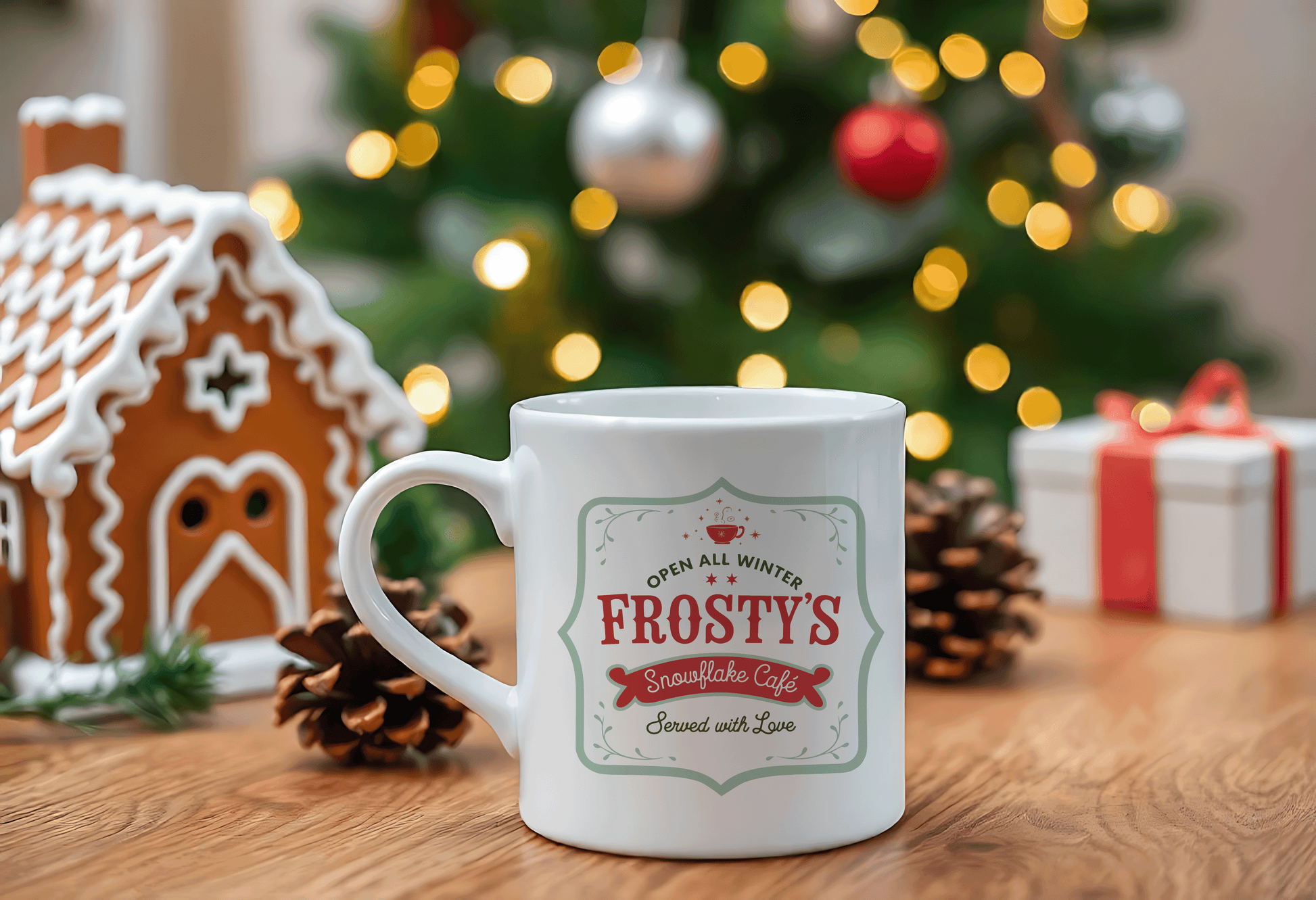 Frosty's Snowflake Cafe | 12oz Mug Holiday Mug