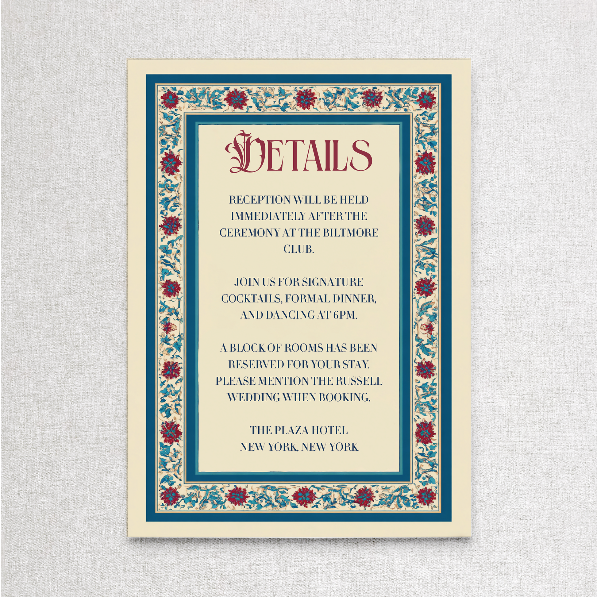 The Gilded Age | Details Details Card
