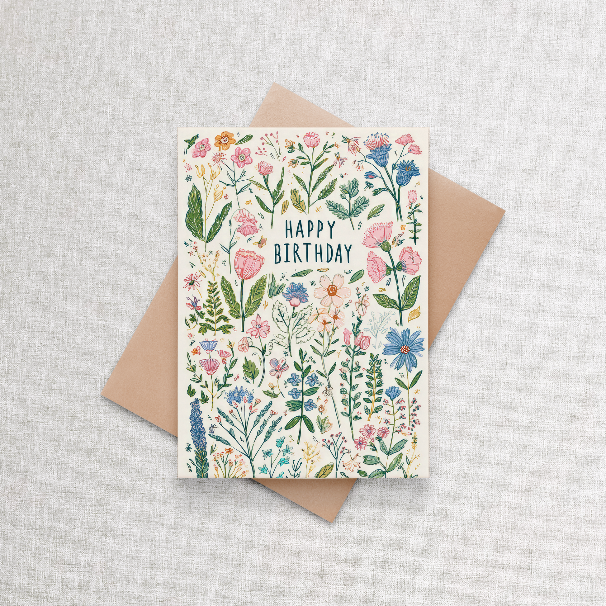 Happy Birthday Flowers | Greeting Card Greeting Card