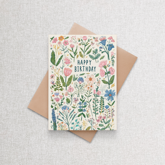 Happy Birthday Flowers | Greeting Card Greeting Card