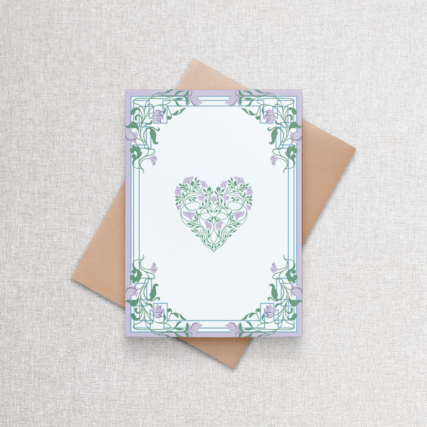True Work of Heart Purple | Greeting Card