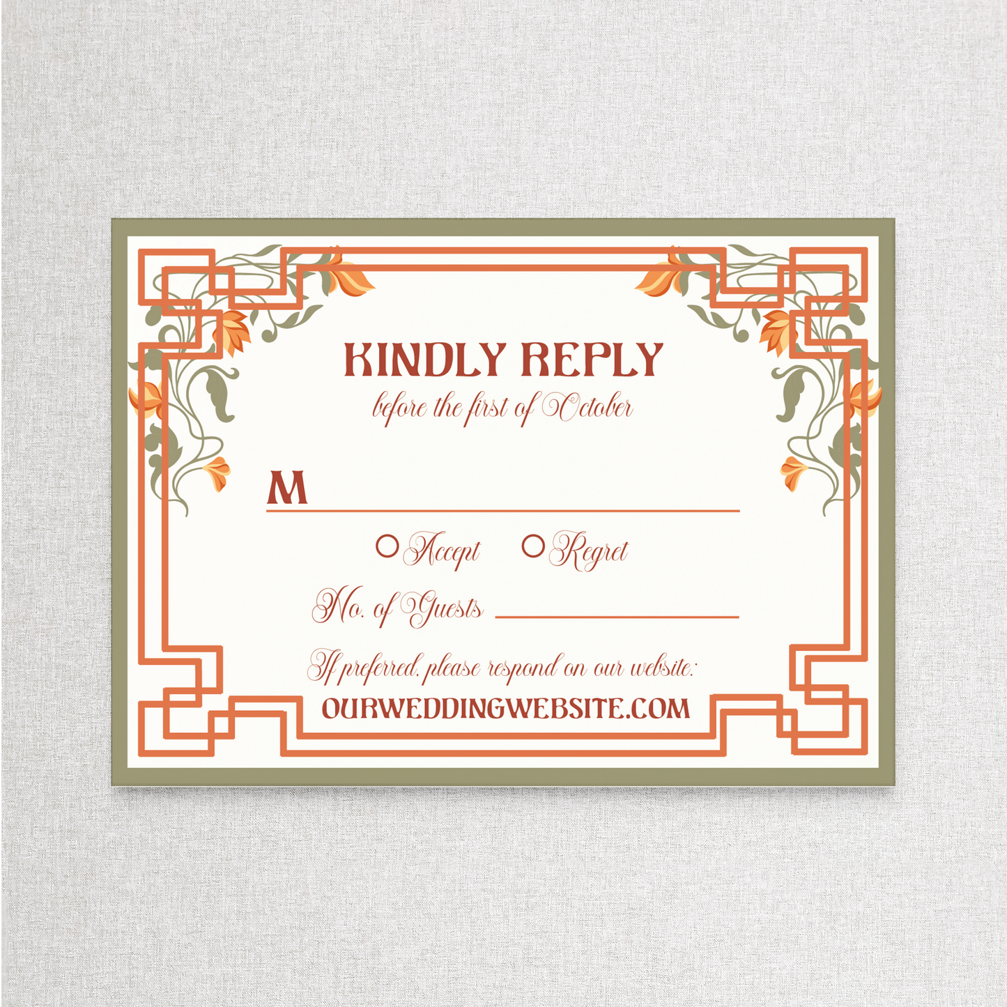 Heart Nouveau | RSVP RSVP Card