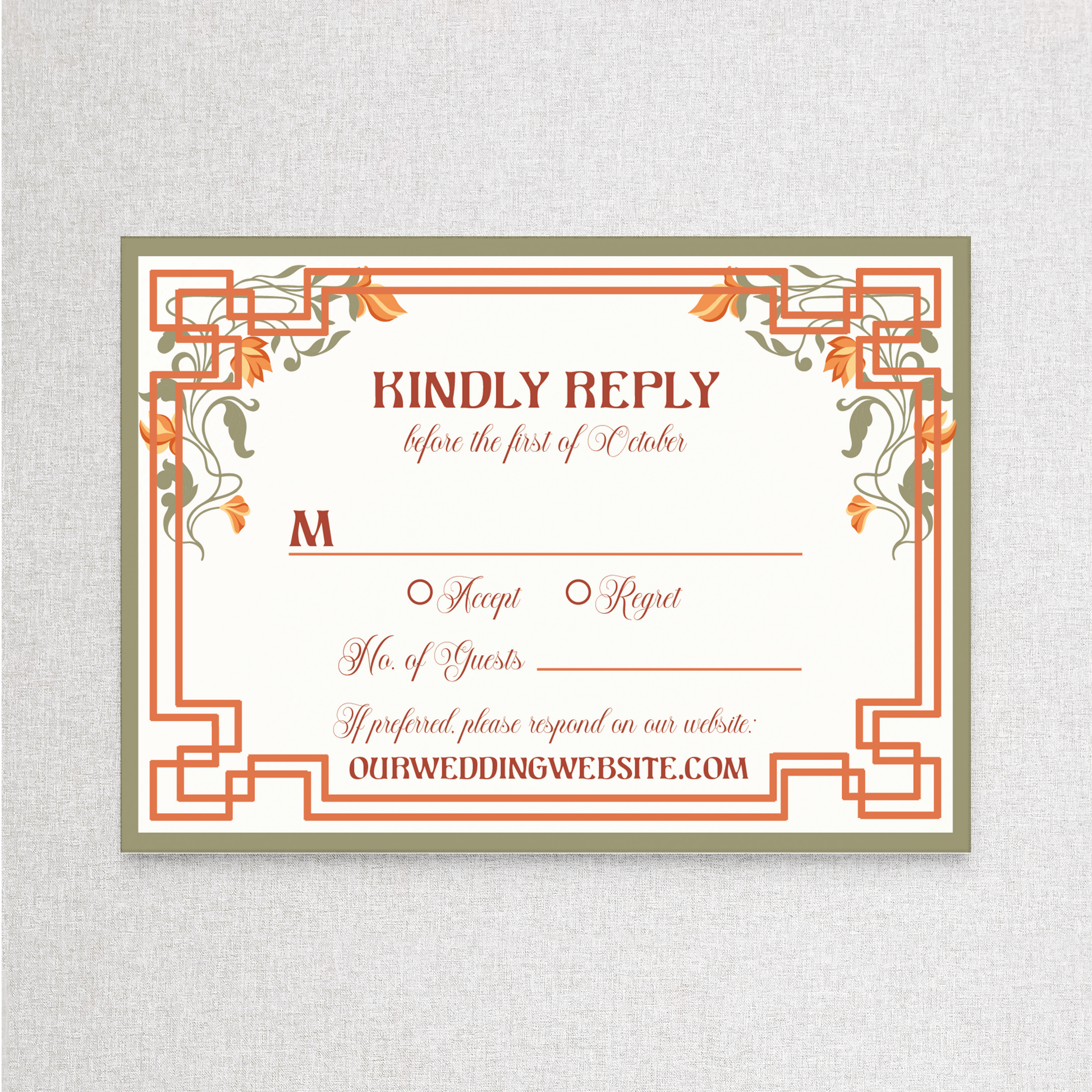 Heart Nouveau | RSVP RSVP Card