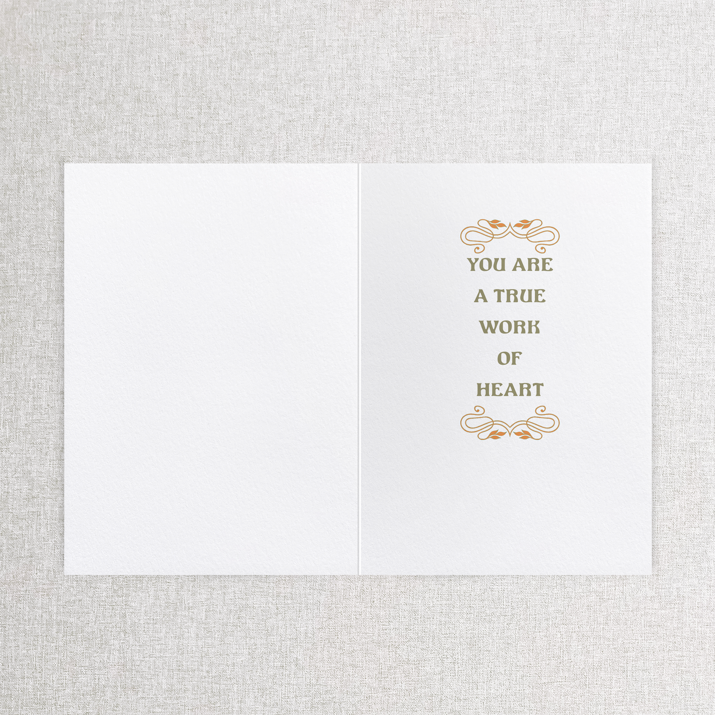 True Work of Heart Green | Greeting Card