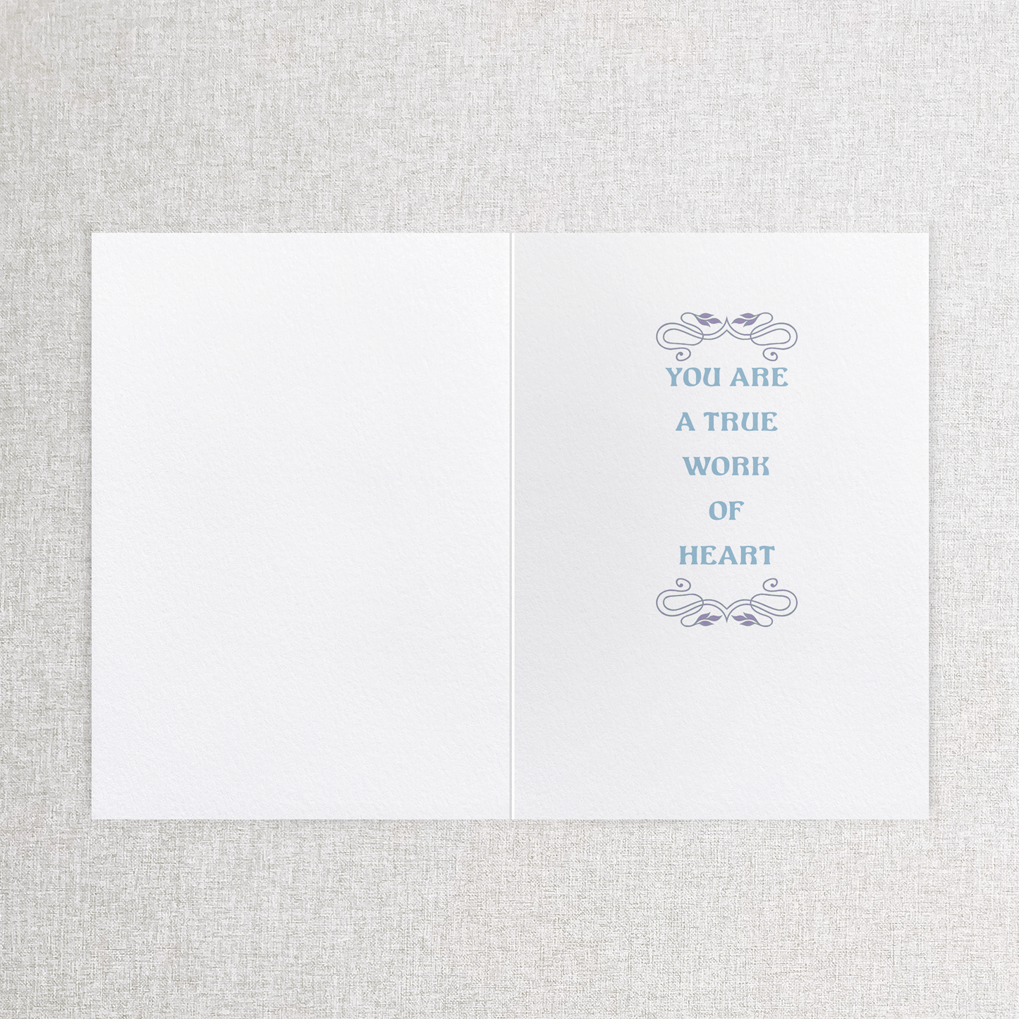 True Work of Heart Purple | Greeting Card