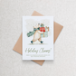 Holiday Cheers Polar Bear | Custom Christmas Card Greeting Card