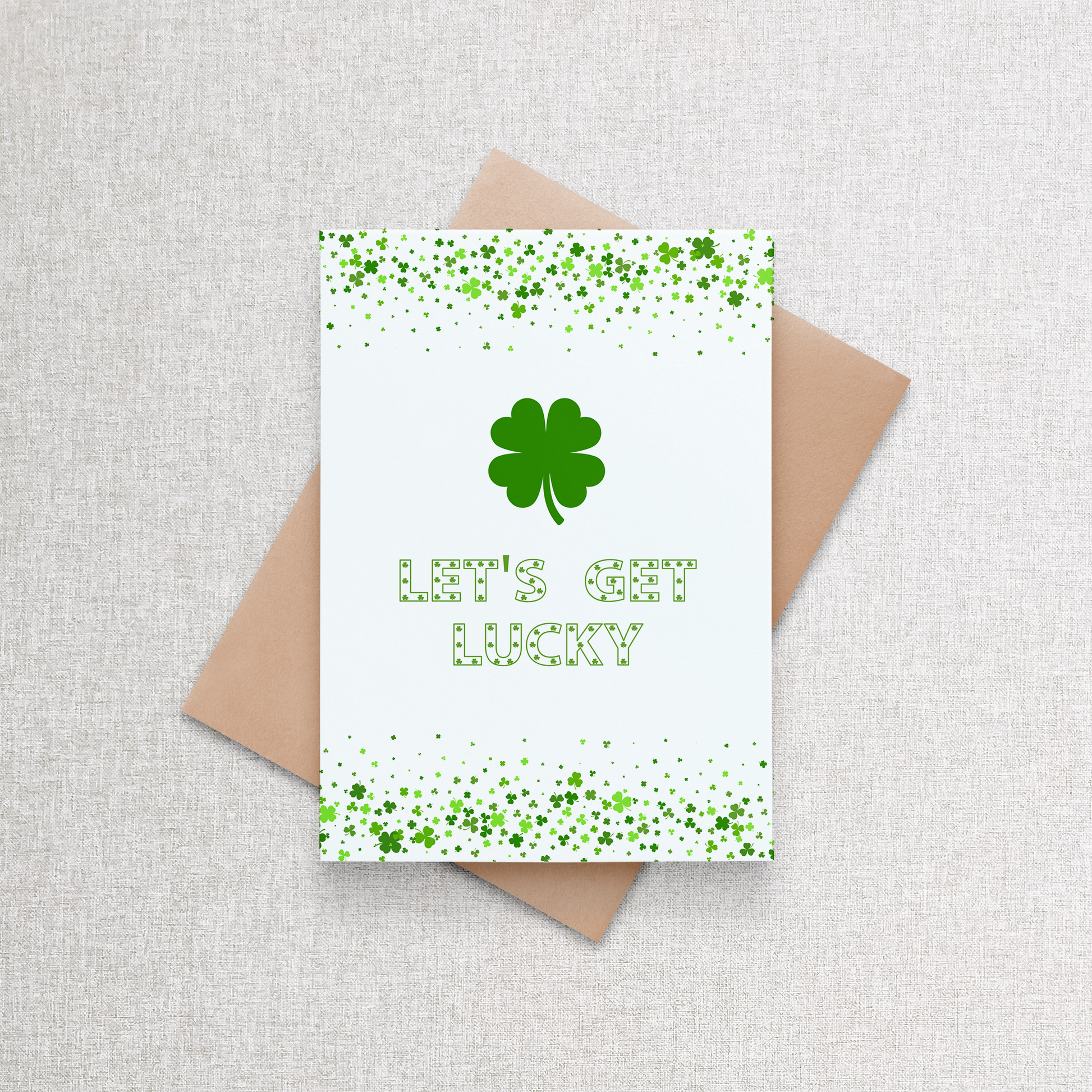 Let's Get Lucky | Custom Holiday Card Greeting Card