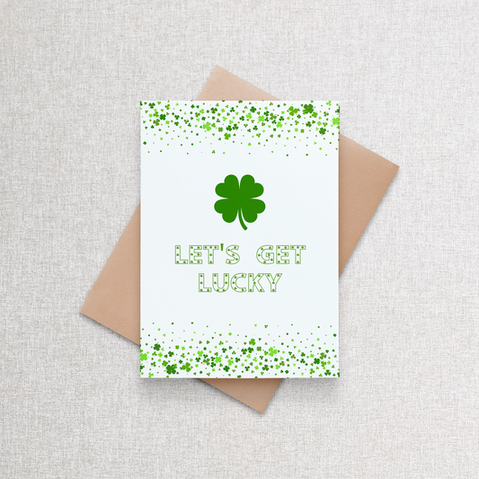 Let's Get Lucky | Custom Holiday Card Greeting Card