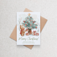 Merry Christmas Bears | Custom Christmas Card Greeting Card