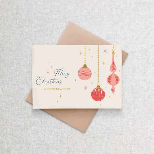 Merry Christmas and Happy New Year | Custom Christmas Card Greeting Card