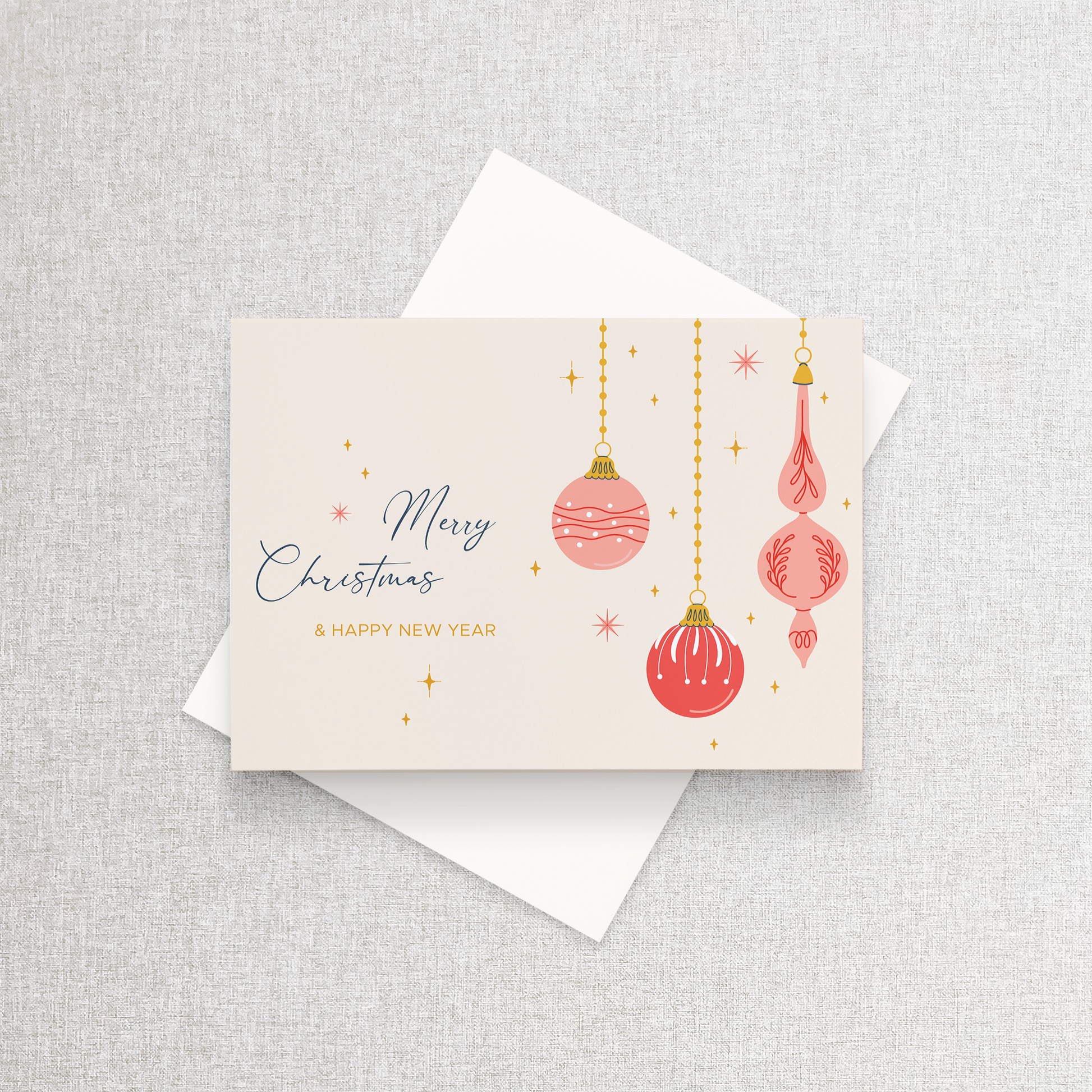 Merry Christmas and Happy New Year | Custom Christmas Card Greeting Card