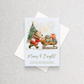 Merry and Bright Christmas | Custom Christmas Card Greeting Card