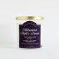 Midsummer Night's Dream Scented Candle candle with gold lid and purple label