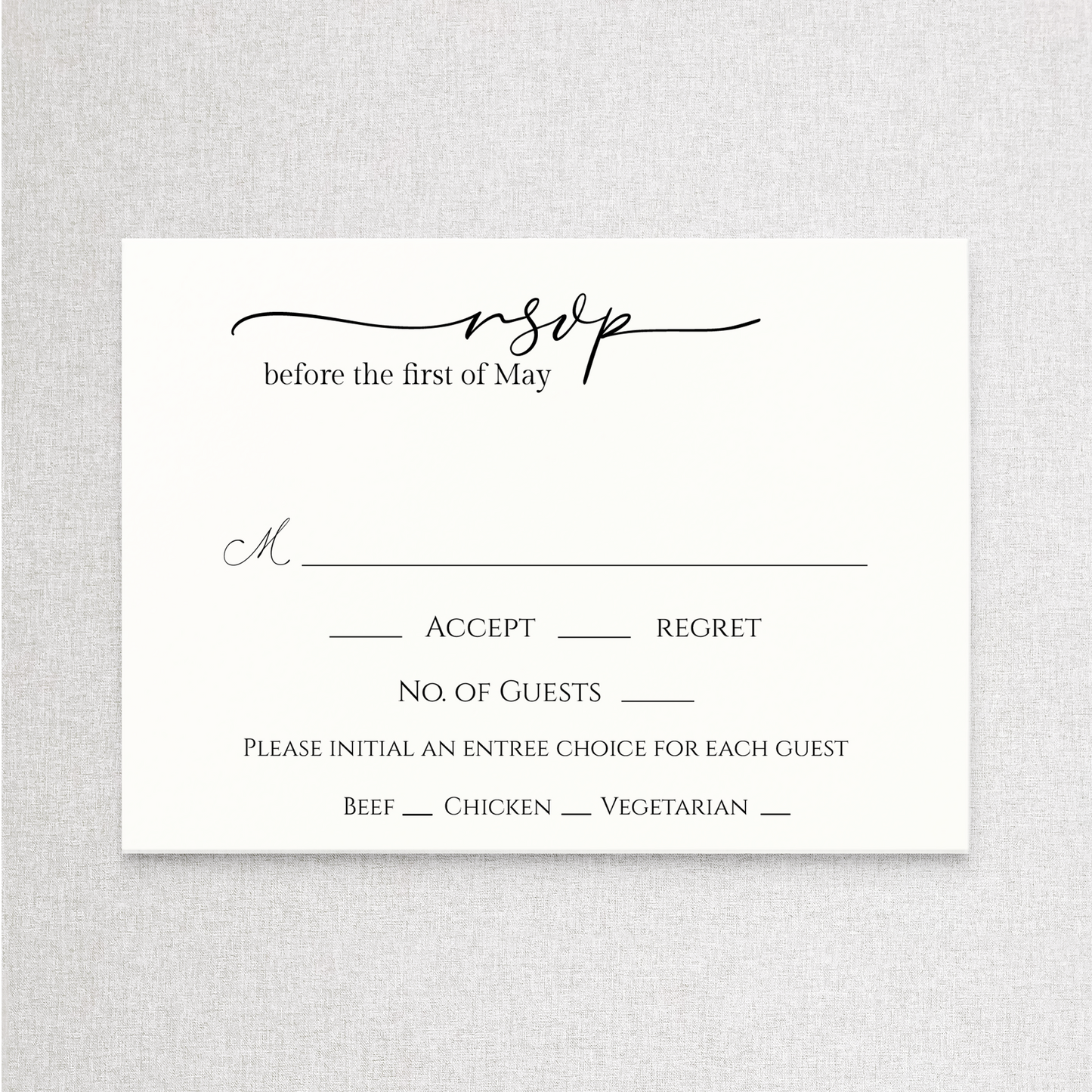 Modern Romance | RSVP RSVP Card