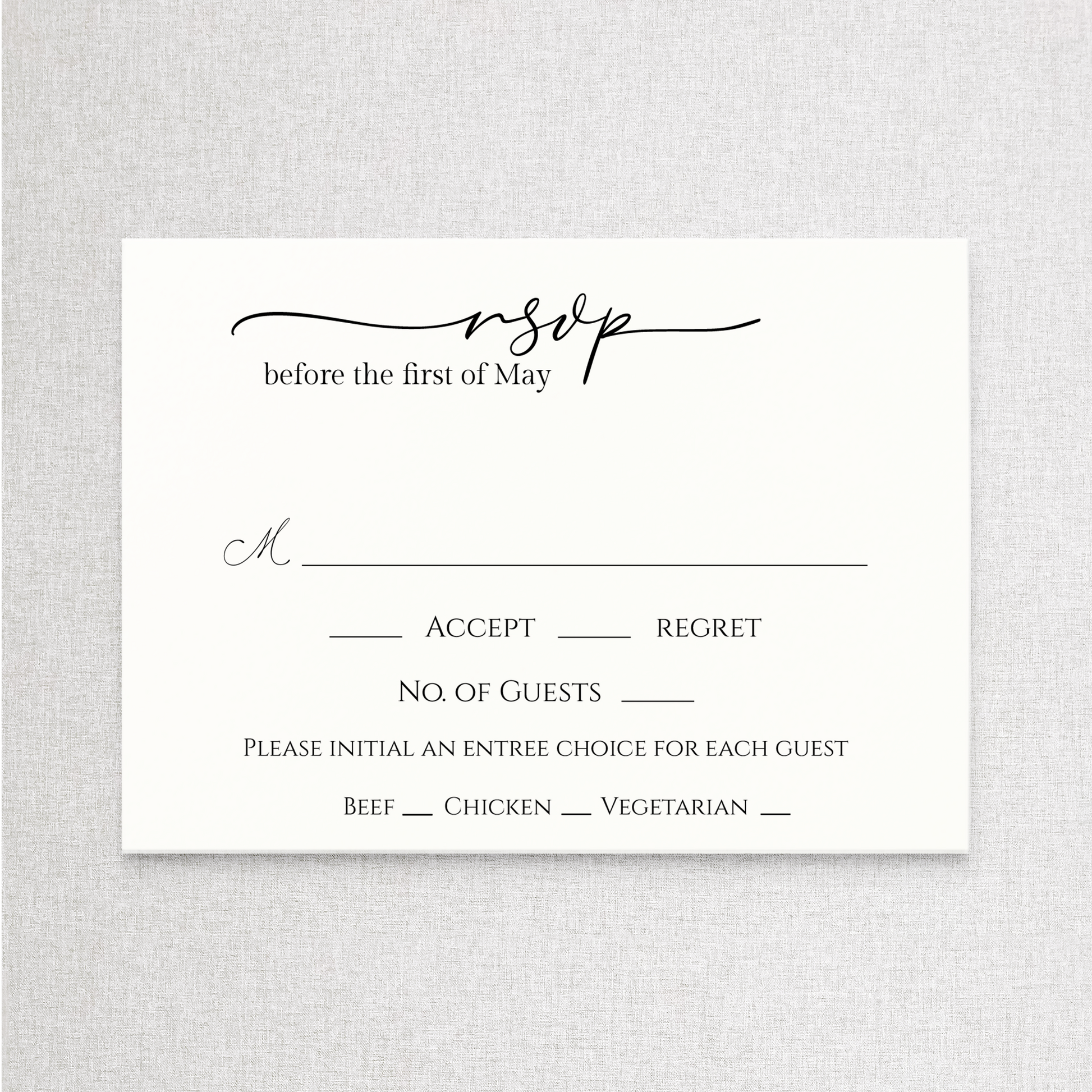 Modern Romance | RSVP RSVP Card
