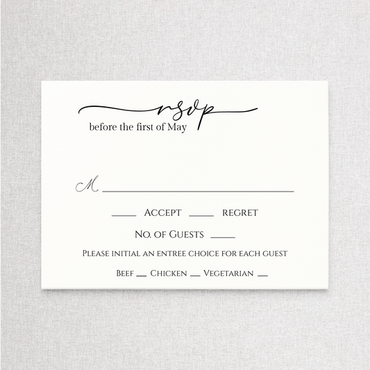 Modern Romance | RSVP RSVP Card