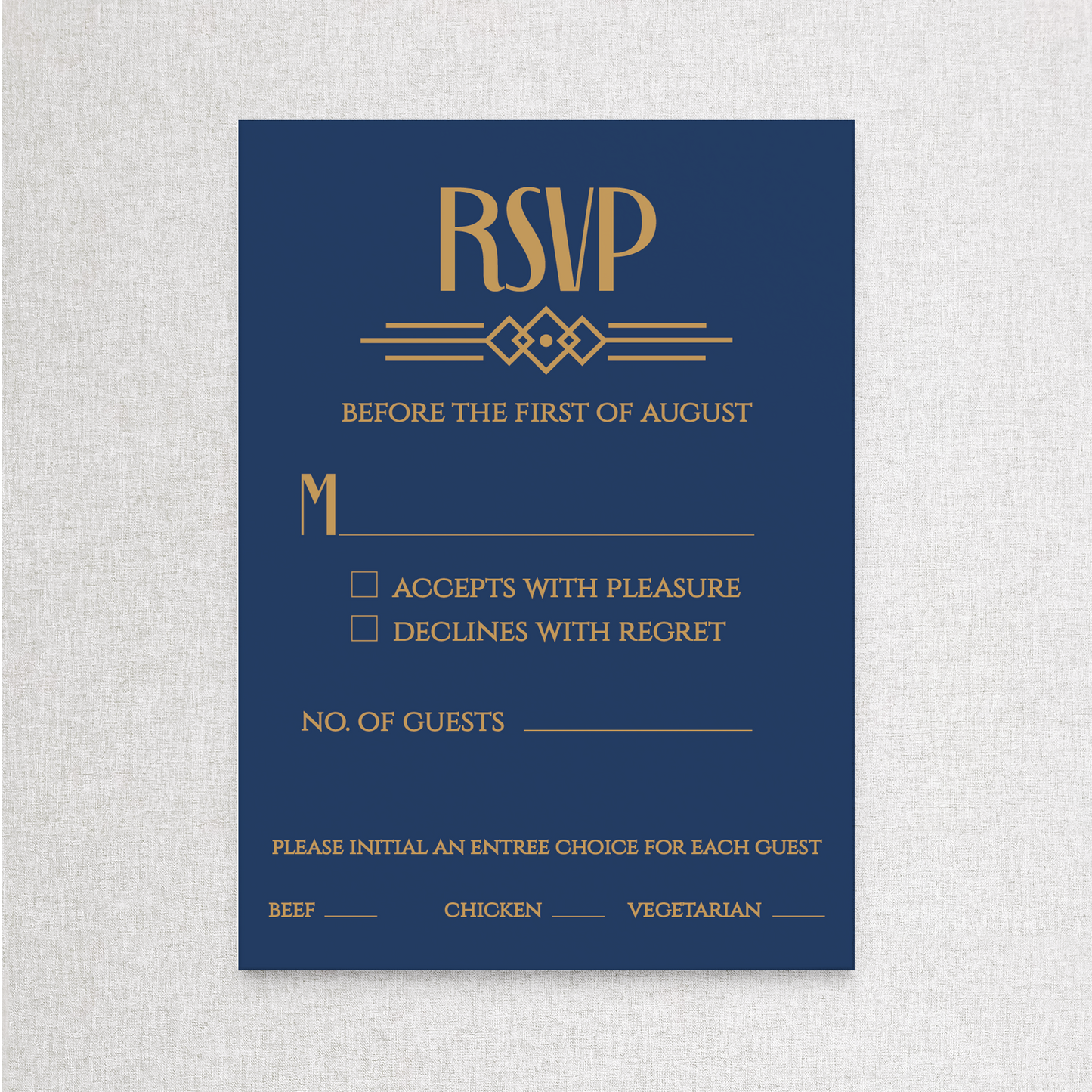 Old Hollywood | RSVP RSVP Card