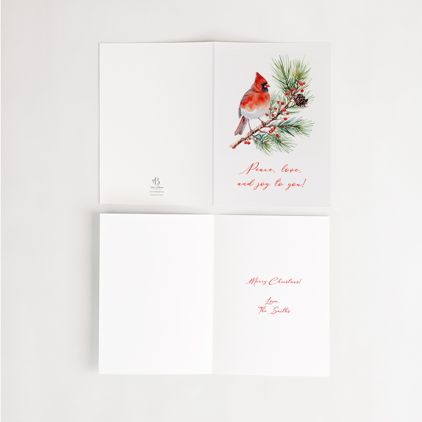 Peace Cardinal | Custom Christmas Card Greeting Card