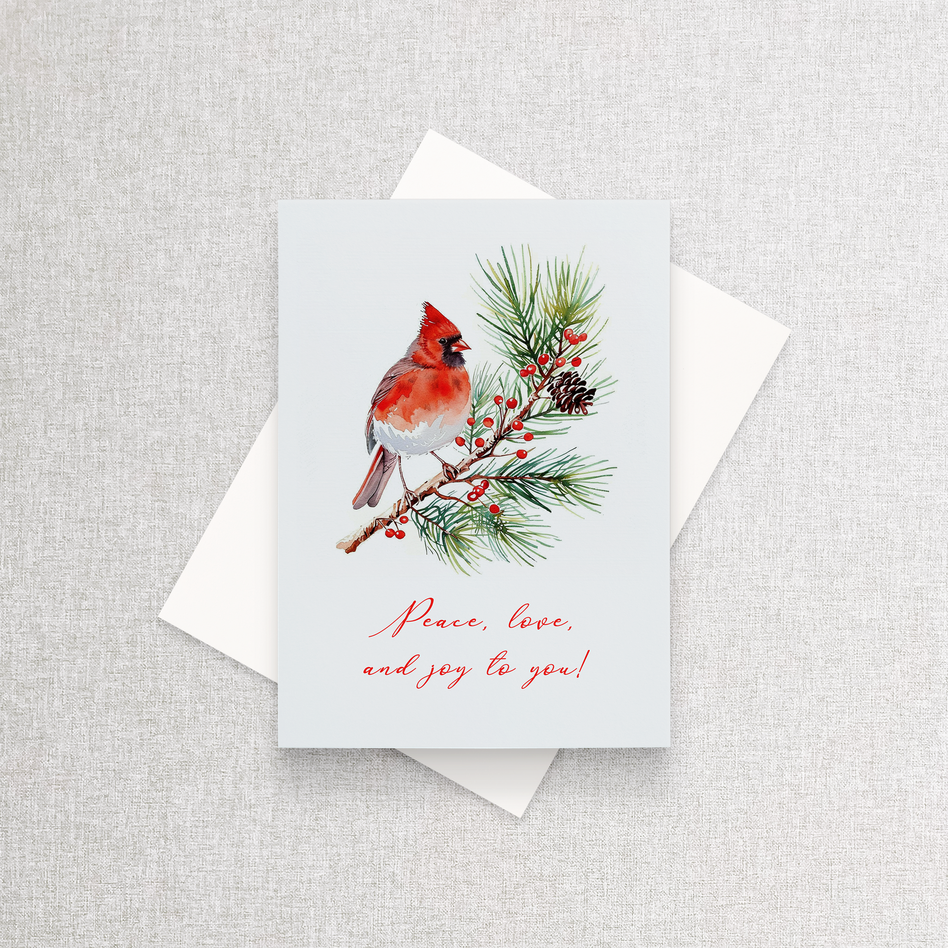 Peace Cardinal | Custom Christmas Card Greeting Card
