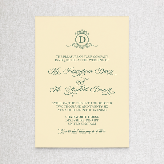 Pride and Prejudice | Invitation Wedding Suite
