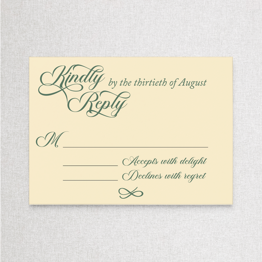 Pride and Prejudice | RSVP RSVP Card