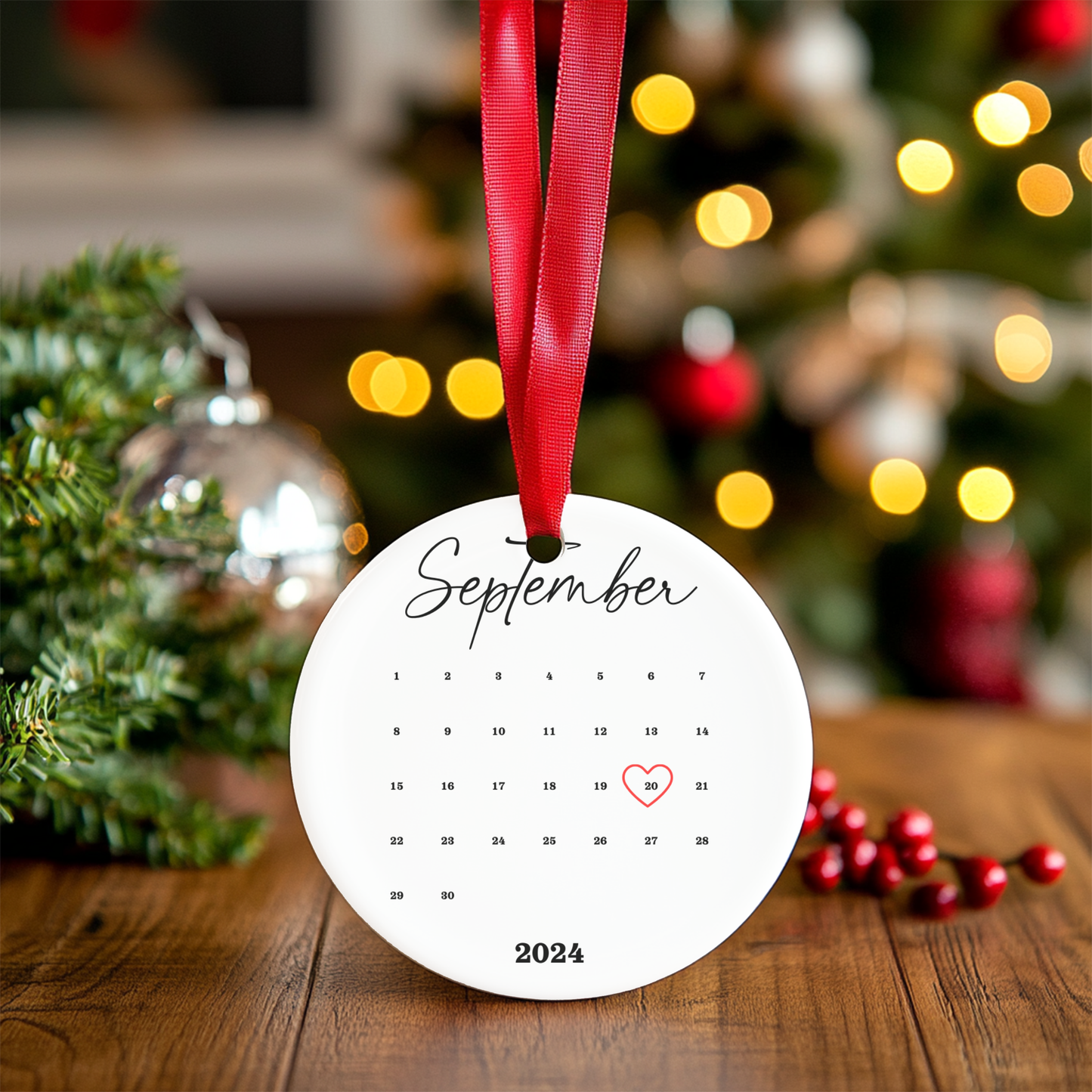 First Christmas Married Custom Calendar Ornament Holiday Ornament
