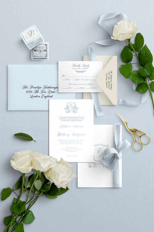 Regency Era | 4pc Wedding Invitation Suite with RSVP