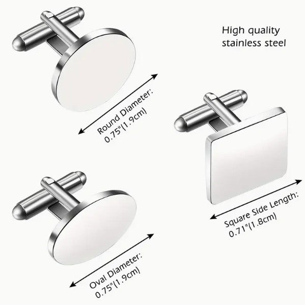 Personalized Stainless Steel Cufflinks
