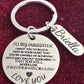 To My Daughter | Personalized Stainless Steel Keychain Keychain w name plate personalized keychain engraved