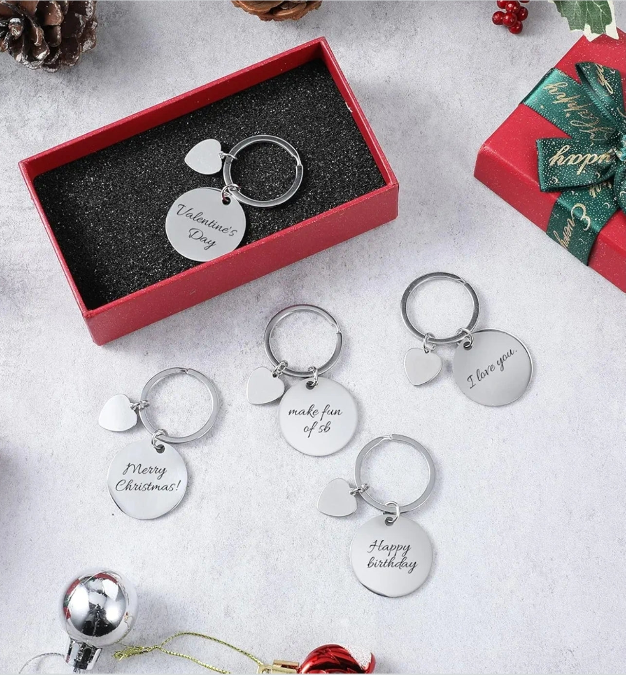 To My Daughter | Personalized Stainless Steel Keychain personalized keychain engraved