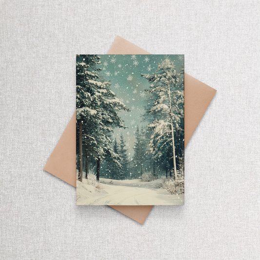 Snowy Forest | Custom Holiday Card Set of 12