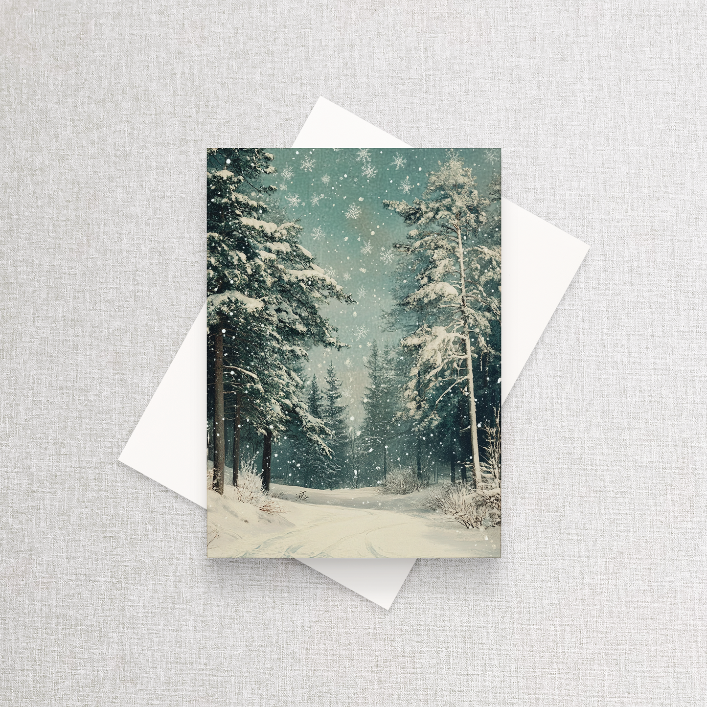 Snowy Forest | Custom Holiday Card Set of 12