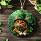 3D Effect Cat St. Patrick's Day Ornament Holiday Ornament