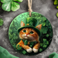 3D Effect Cat St. Patrick's Day Ornament Holiday Ornament