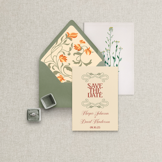 Heart Nouveau | Save the Date